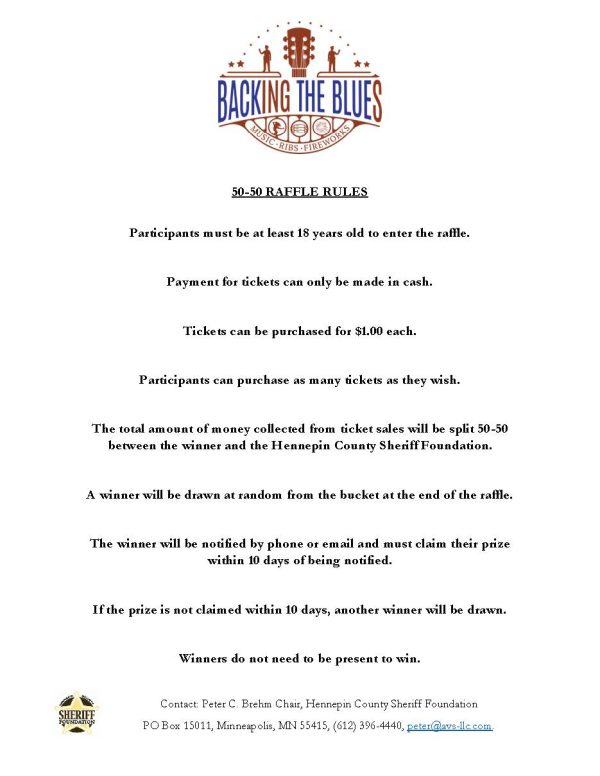 5050 Raffle Rules Hennepin County Sheriff Foundation